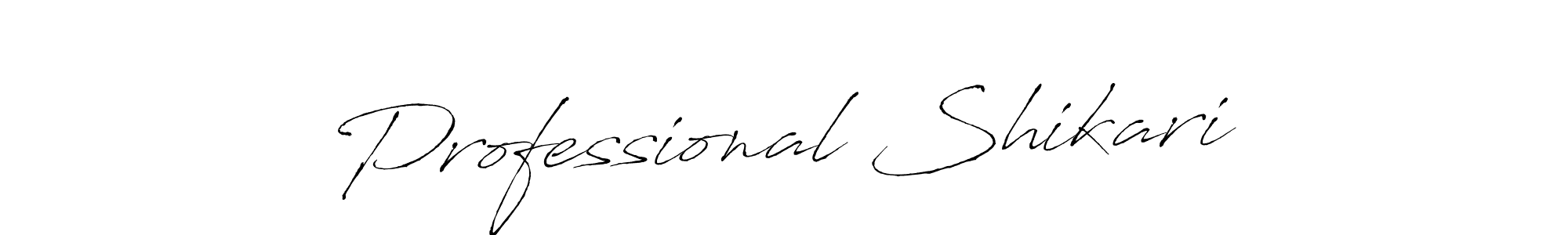 Also we have Professional Shikari name is the best signature style. Create professional handwritten signature collection using Antro_Vectra autograph style. Professional Shikari signature style 6 images and pictures png