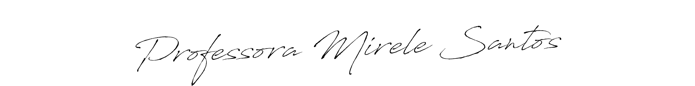 Create a beautiful signature design for name Professora Mirele Santos. With this signature (Antro_Vectra) fonts, you can make a handwritten signature for free. Professora Mirele Santos signature style 6 images and pictures png