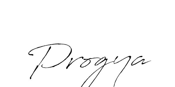 Design your own signature with our free online signature maker. With this signature software, you can create a handwritten (Antro_Vectra) signature for name Progya. Progya signature style 6 images and pictures png