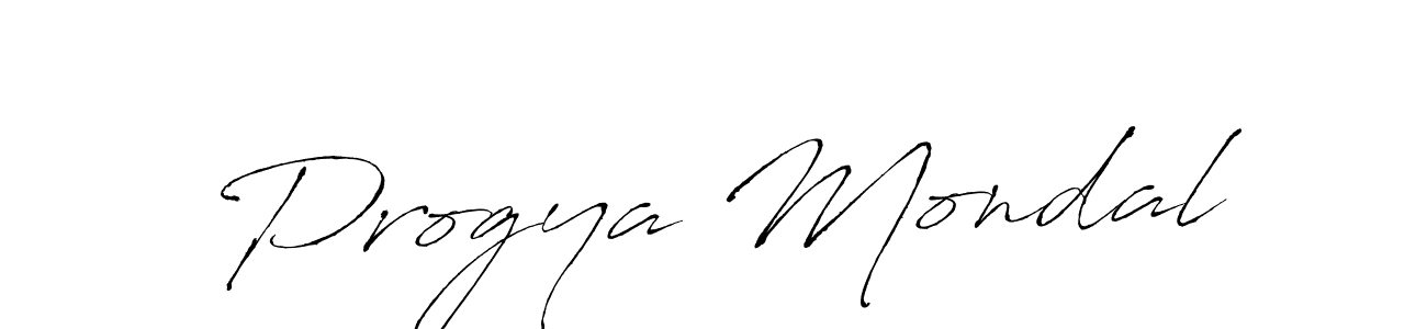 Create a beautiful signature design for name Progya Mondal. With this signature (Antro_Vectra) fonts, you can make a handwritten signature for free. Progya Mondal signature style 6 images and pictures png