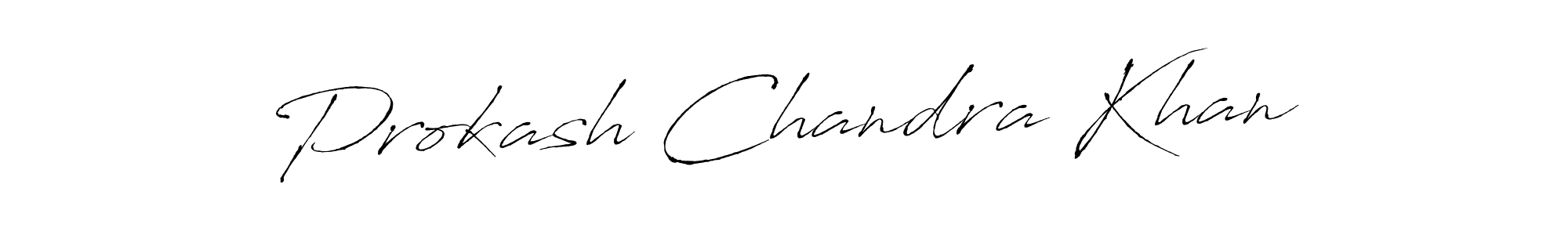 How to make Prokash Chandra Khan name signature. Use Antro_Vectra style for creating short signs online. This is the latest handwritten sign. Prokash Chandra Khan signature style 6 images and pictures png