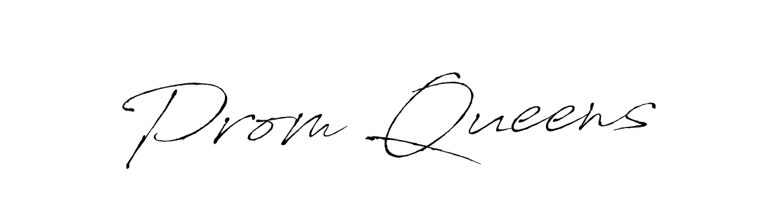 The best way (Antro_Vectra) to make a short signature is to pick only two or three words in your name. The name Prom Queens include a total of six letters. For converting this name. Prom Queens signature style 6 images and pictures png