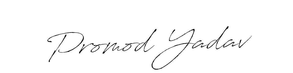 Design your own signature with our free online signature maker. With this signature software, you can create a handwritten (Antro_Vectra) signature for name Promod Yadav. Promod Yadav signature style 6 images and pictures png