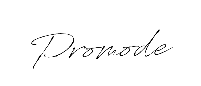 Design your own signature with our free online signature maker. With this signature software, you can create a handwritten (Antro_Vectra) signature for name Promode. Promode signature style 6 images and pictures png