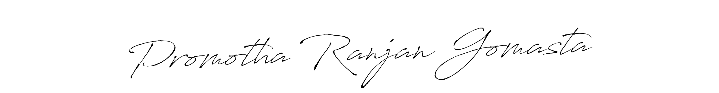 Antro_Vectra is a professional signature style that is perfect for those who want to add a touch of class to their signature. It is also a great choice for those who want to make their signature more unique. Get Promotha Ranjan Gomasta name to fancy signature for free. Promotha Ranjan Gomasta signature style 6 images and pictures png