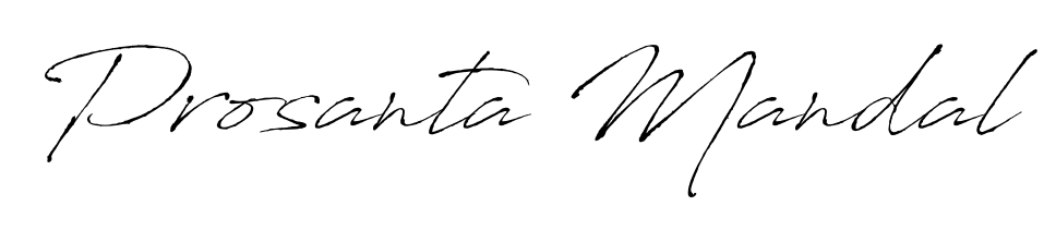 Try this chic Prosanta Mandal handwritten sign style. Using Antro_Vectra font elements, it gives your name a sleek, memorable identity. Prosanta Mandal signature style 6 images and pictures png