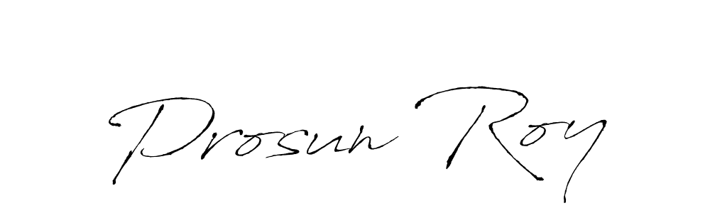 Use a signature maker to create a handwritten signature online. With this signature software, you can design (Antro_Vectra) your own signature for name Prosun Roy. Prosun Roy signature style 6 images and pictures png