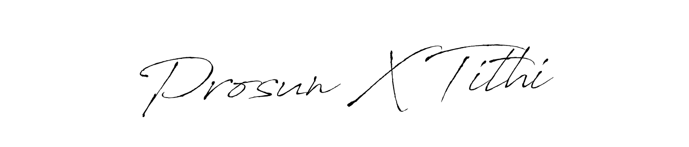 Once you've used our free online signature maker to create your best signature Antro_Vectra style, it's time to enjoy all of the benefits that Prosun X Tithi name signing documents. Prosun X Tithi signature style 6 images and pictures png
