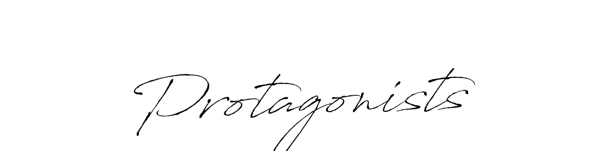 How to make Protagonists signature? Antro_Vectra is a professional autograph style. Create handwritten signature for Protagonists name. Protagonists signature style 6 images and pictures png