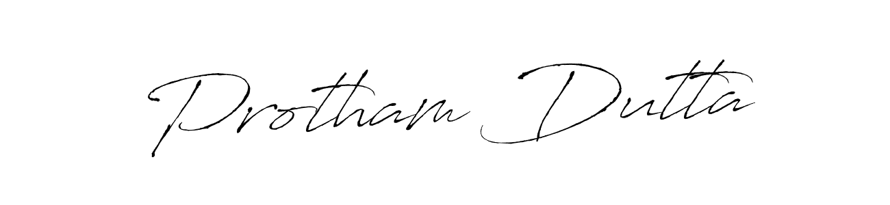 Make a beautiful signature design for name Protham Dutta. With this signature (Antro_Vectra) style, you can create a handwritten signature for free. Protham Dutta signature style 6 images and pictures png