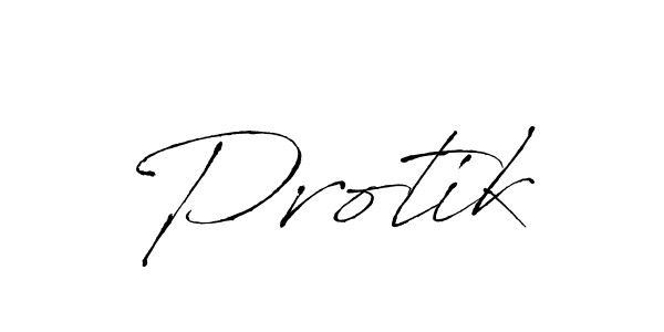 Protik stylish signature style. Best Handwritten Sign (Antro_Vectra) for my name. Handwritten Signature Collection Ideas for my name Protik. Protik signature style 6 images and pictures png