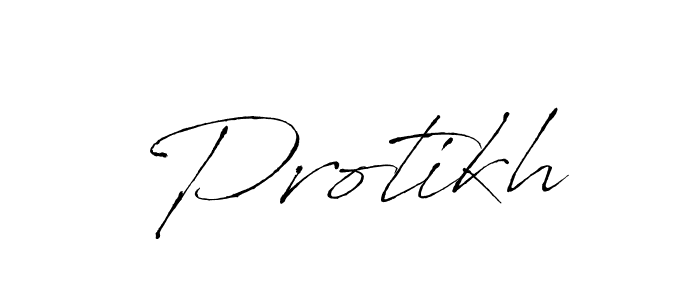 How to make Protikh signature? Antro_Vectra is a professional autograph style. Create handwritten signature for Protikh name. Protikh signature style 6 images and pictures png