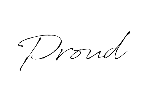 Make a beautiful signature design for name Proud. With this signature (Antro_Vectra) style, you can create a handwritten signature for free. Proud signature style 6 images and pictures png