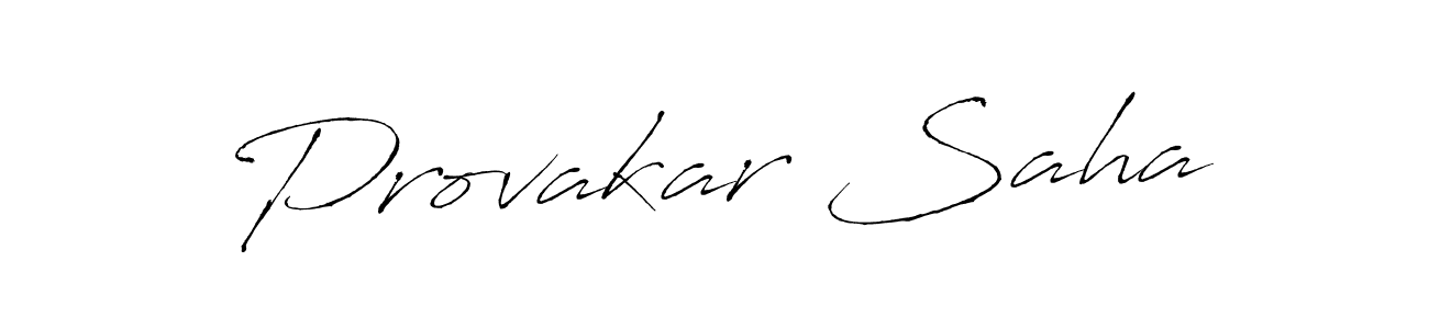 How to make Provakar Saha name signature. Use Antro_Vectra style for creating short signs online. This is the latest handwritten sign. Provakar Saha signature style 6 images and pictures png