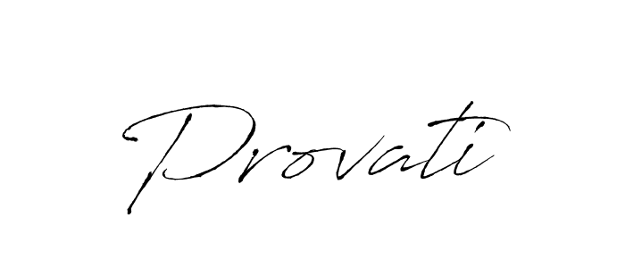 Design your own signature with our free online signature maker. With this signature software, you can create a handwritten (Antro_Vectra) signature for name Provati. Provati signature style 6 images and pictures png