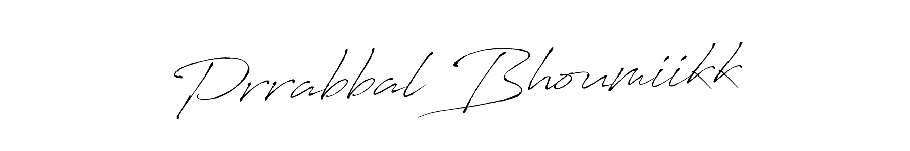 How to make Prrabbal Bhoumiikk name signature. Use Antro_Vectra style for creating short signs online. This is the latest handwritten sign. Prrabbal Bhoumiikk signature style 6 images and pictures png