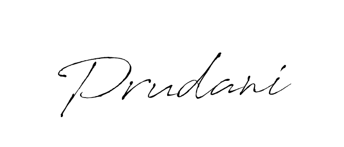 How to make Prudani signature? Antro_Vectra is a professional autograph style. Create handwritten signature for Prudani name. Prudani signature style 6 images and pictures png