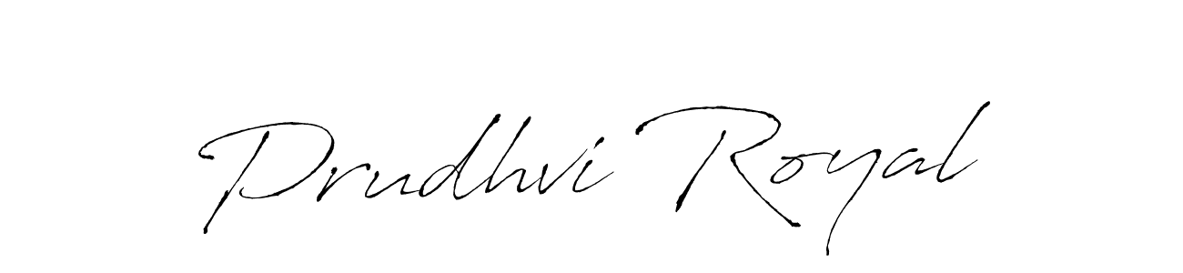 Also we have Prudhvi Royal name is the best signature style. Create professional handwritten signature collection using Antro_Vectra autograph style. Prudhvi Royal signature style 6 images and pictures png