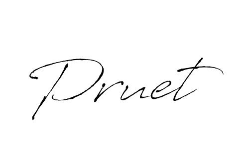 Pruet stylish signature style. Best Handwritten Sign (Antro_Vectra) for my name. Handwritten Signature Collection Ideas for my name Pruet. Pruet signature style 6 images and pictures png