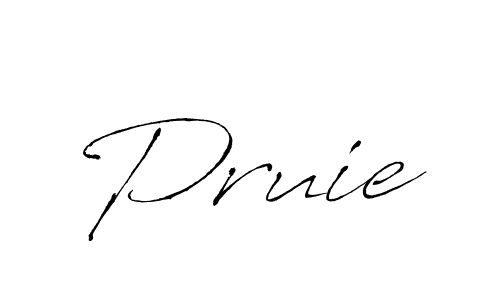 Create a beautiful signature design for name Pruie. With this signature (Antro_Vectra) fonts, you can make a handwritten signature for free. Pruie signature style 6 images and pictures png