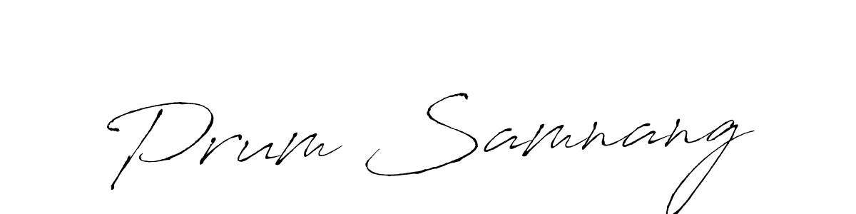 The best way (Antro_Vectra) to make a short signature is to pick only two or three words in your name. The name Prum Samnang include a total of six letters. For converting this name. Prum Samnang signature style 6 images and pictures png