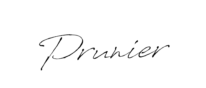 Also we have Prunier name is the best signature style. Create professional handwritten signature collection using Antro_Vectra autograph style. Prunier signature style 6 images and pictures png