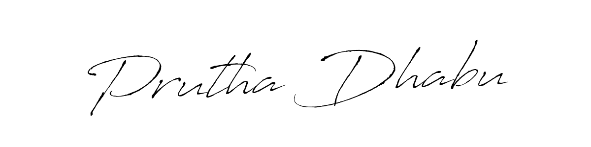 You can use this online signature creator to create a handwritten signature for the name Prutha Dhabu. This is the best online autograph maker. Prutha Dhabu signature style 6 images and pictures png