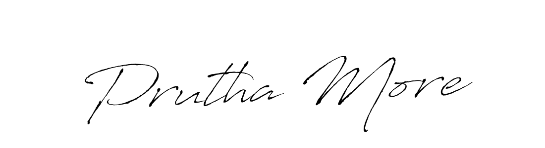 How to make Prutha More signature? Antro_Vectra is a professional autograph style. Create handwritten signature for Prutha More name. Prutha More signature style 6 images and pictures png