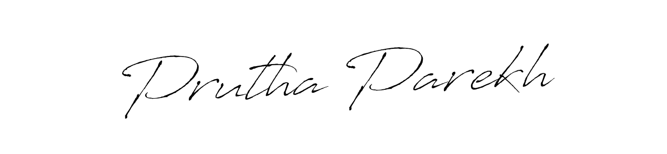 Prutha Parekh stylish signature style. Best Handwritten Sign (Antro_Vectra) for my name. Handwritten Signature Collection Ideas for my name Prutha Parekh. Prutha Parekh signature style 6 images and pictures png