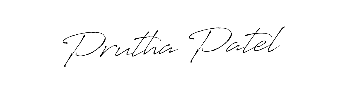 Design your own signature with our free online signature maker. With this signature software, you can create a handwritten (Antro_Vectra) signature for name Prutha Patel. Prutha Patel signature style 6 images and pictures png