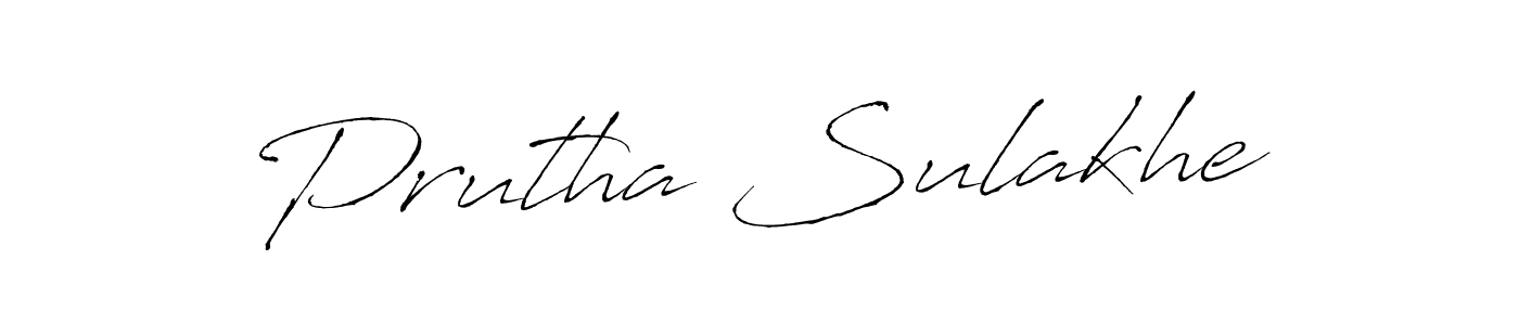 Make a short Prutha Sulakhe signature style. Manage your documents anywhere anytime using Antro_Vectra. Create and add eSignatures, submit forms, share and send files easily. Prutha Sulakhe signature style 6 images and pictures png