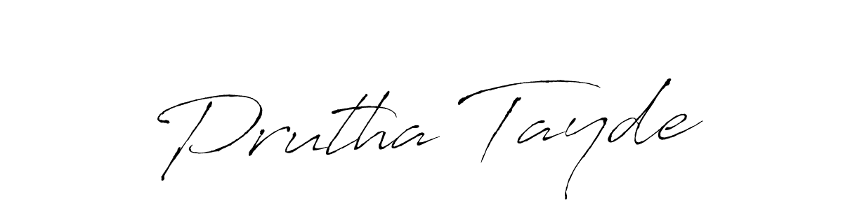if you are searching for the best signature style for your name Prutha Tayde. so please give up your signature search. here we have designed multiple signature styles  using Antro_Vectra. Prutha Tayde signature style 6 images and pictures png
