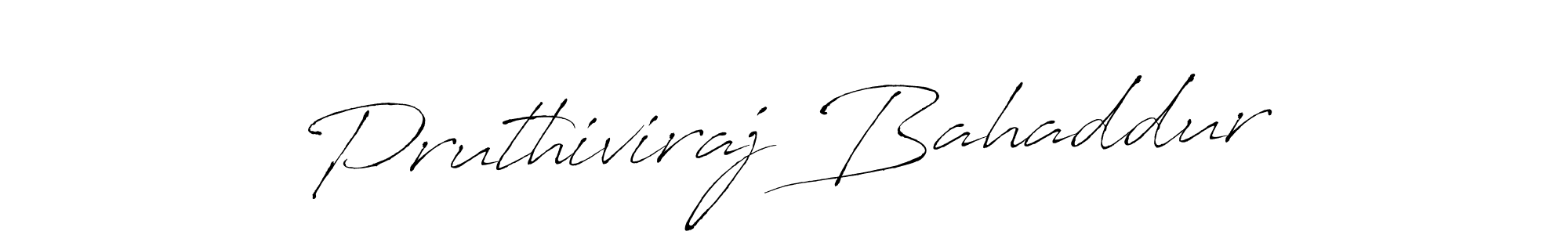 Also we have Pruthiviraj Bahaddur name is the best signature style. Create professional handwritten signature collection using Antro_Vectra autograph style. Pruthiviraj Bahaddur signature style 6 images and pictures png