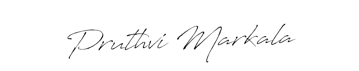 Pruthvi Markala stylish signature style. Best Handwritten Sign (Antro_Vectra) for my name. Handwritten Signature Collection Ideas for my name Pruthvi Markala. Pruthvi Markala signature style 6 images and pictures png