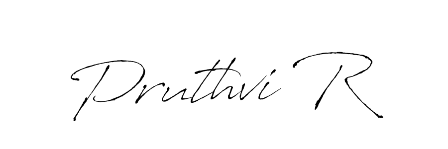 Use a signature maker to create a handwritten signature online. With this signature software, you can design (Antro_Vectra) your own signature for name Pruthvi R. Pruthvi R signature style 6 images and pictures png