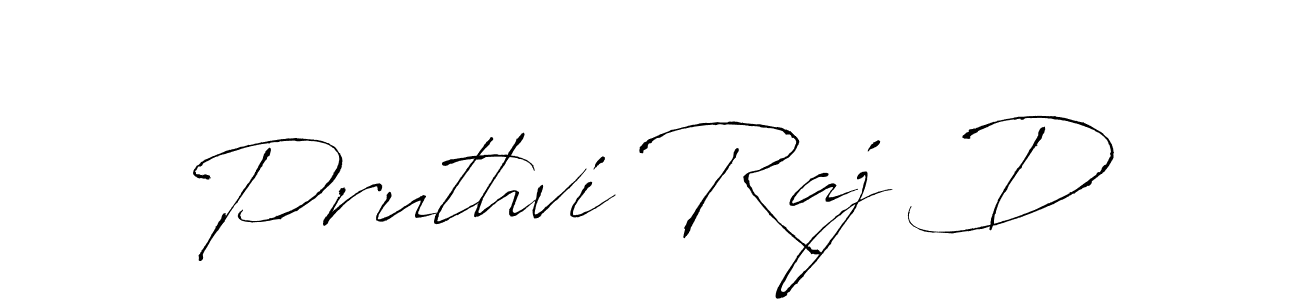 Create a beautiful signature design for name Pruthvi Raj D. With this signature (Antro_Vectra) fonts, you can make a handwritten signature for free. Pruthvi Raj D signature style 6 images and pictures png