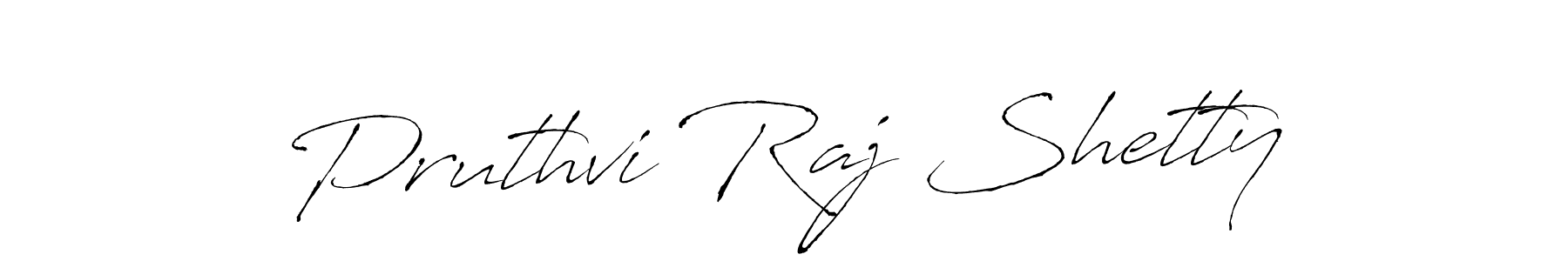 Pruthvi Raj Shetty stylish signature style. Best Handwritten Sign (Antro_Vectra) for my name. Handwritten Signature Collection Ideas for my name Pruthvi Raj Shetty. Pruthvi Raj Shetty signature style 6 images and pictures png