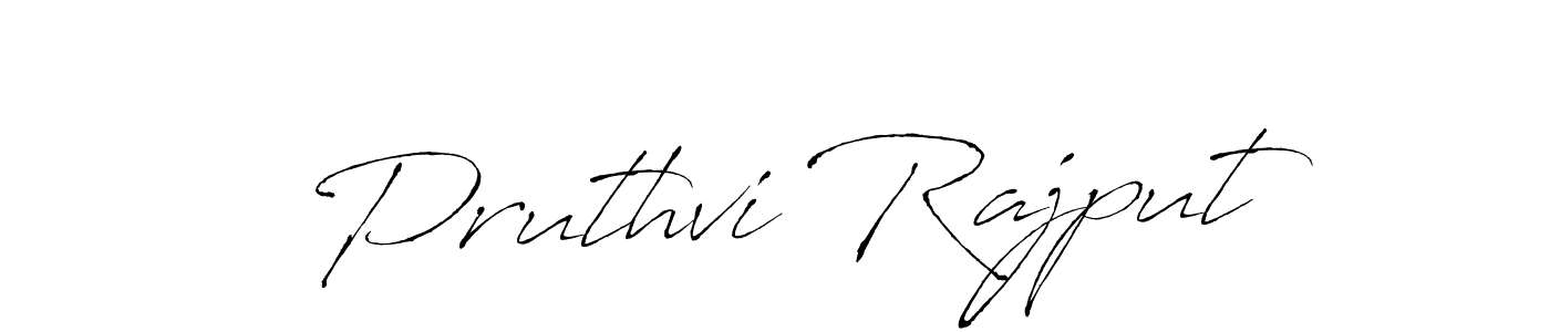 Create a beautiful signature design for name Pruthvi Rajput. With this signature (Antro_Vectra) fonts, you can make a handwritten signature for free. Pruthvi Rajput signature style 6 images and pictures png