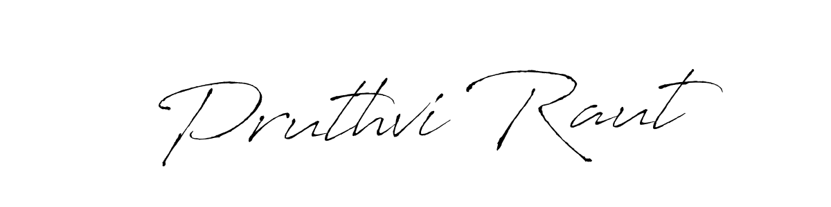 How to make Pruthvi Raut signature? Antro_Vectra is a professional autograph style. Create handwritten signature for Pruthvi Raut name. Pruthvi Raut signature style 6 images and pictures png