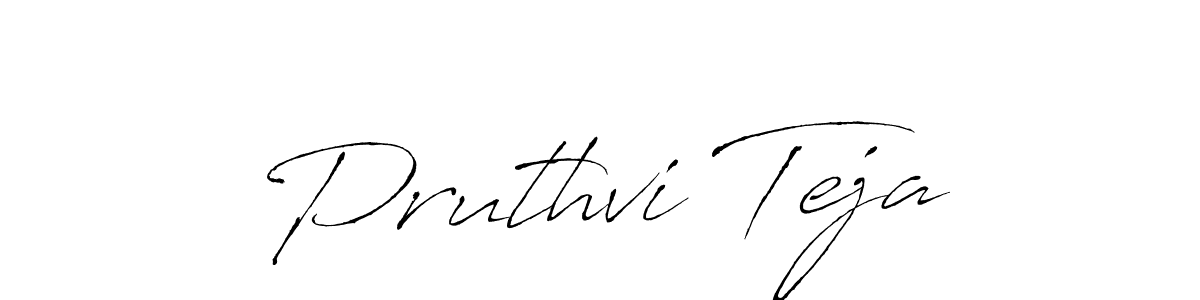 Create a beautiful signature design for name Pruthvi Teja. With this signature (Antro_Vectra) fonts, you can make a handwritten signature for free. Pruthvi Teja signature style 6 images and pictures png