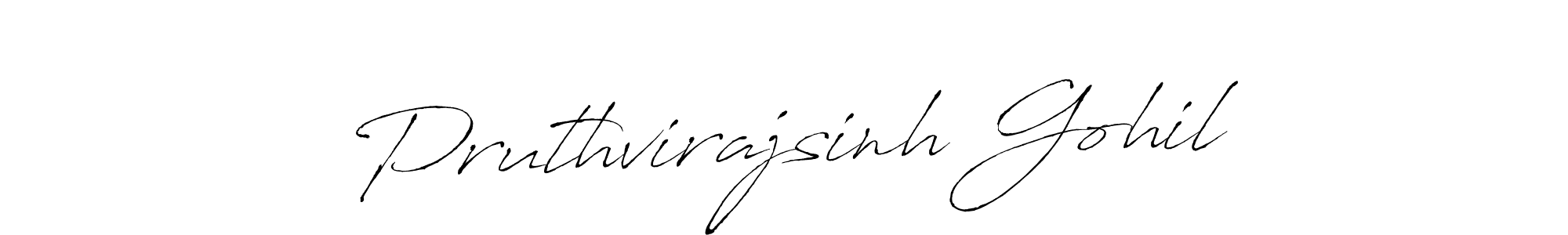 Also we have Pruthvirajsinh Gohil name is the best signature style. Create professional handwritten signature collection using Antro_Vectra autograph style. Pruthvirajsinh Gohil signature style 6 images and pictures png