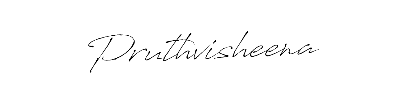 Make a beautiful signature design for name Pruthvisheena. With this signature (Antro_Vectra) style, you can create a handwritten signature for free. Pruthvisheena signature style 6 images and pictures png