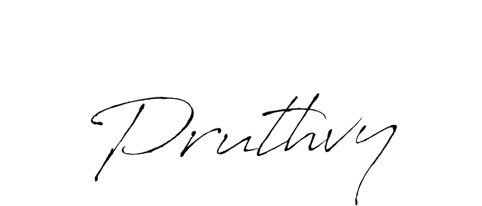 Design your own signature with our free online signature maker. With this signature software, you can create a handwritten (Antro_Vectra) signature for name Pruthvy. Pruthvy signature style 6 images and pictures png