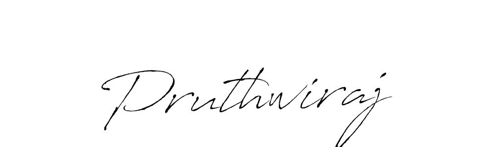 Make a beautiful signature design for name Pruthwiraj. With this signature (Antro_Vectra) style, you can create a handwritten signature for free. Pruthwiraj signature style 6 images and pictures png