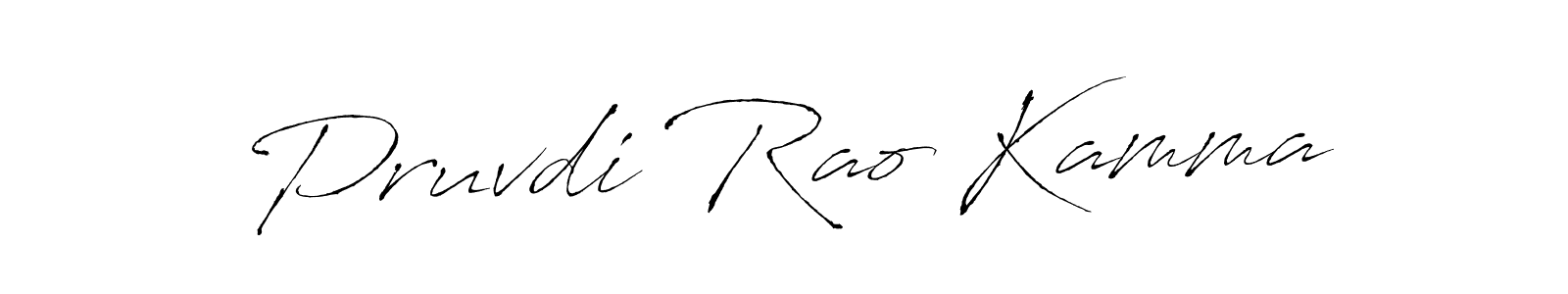Create a beautiful signature design for name Pruvdi Rao Kamma. With this signature (Antro_Vectra) fonts, you can make a handwritten signature for free. Pruvdi Rao Kamma signature style 6 images and pictures png