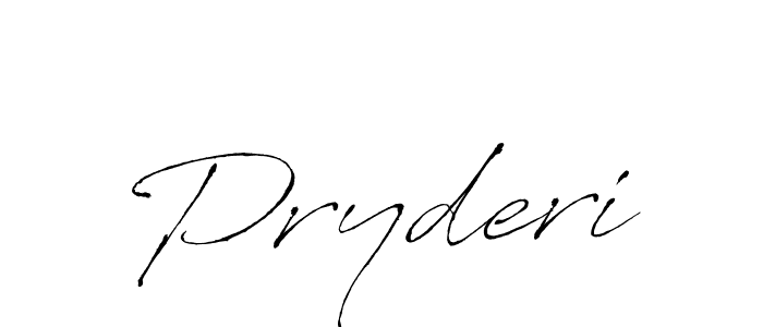 Make a beautiful signature design for name Pryderi. With this signature (Antro_Vectra) style, you can create a handwritten signature for free. Pryderi signature style 6 images and pictures png