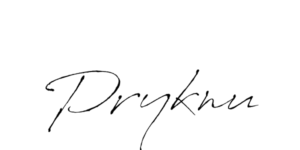 Also we have Pryknu name is the best signature style. Create professional handwritten signature collection using Antro_Vectra autograph style. Pryknu signature style 6 images and pictures png