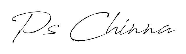 Get an exclusive digital autograph for Ps Chinna. The Antro_Vectra typeface captures the charm of real penmanship on paper. Ps Chinna signature style 6 images and pictures png