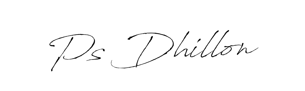 How to make Ps Dhillon name signature. Use Antro_Vectra style for creating short signs online. This is the latest handwritten sign. Ps Dhillon signature style 6 images and pictures png