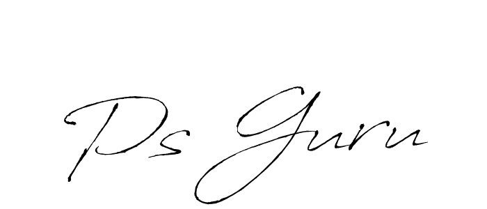 You should practise on your own different ways (Antro_Vectra) to write your name (Ps Guru) in signature. don't let someone else do it for you. Ps Guru signature style 6 images and pictures png